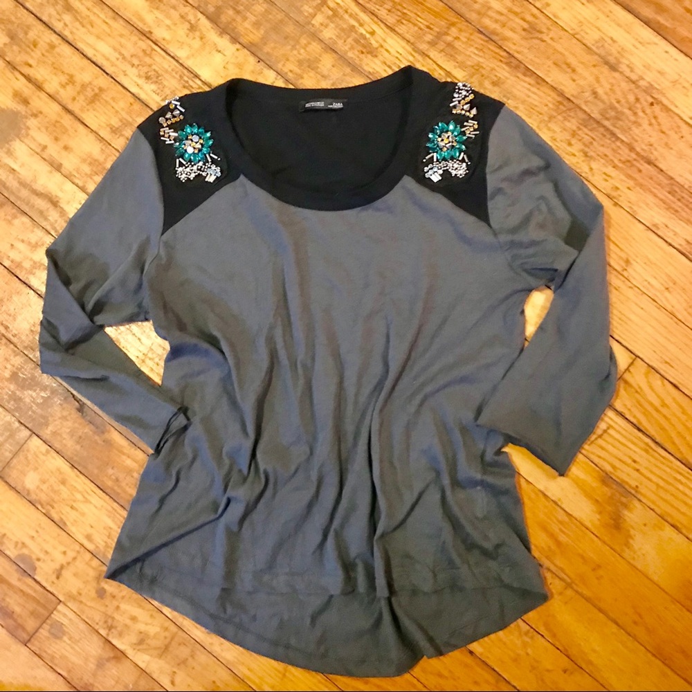 ZARA embellished T-shirt